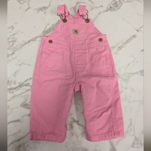 Carhartt Pink Kids Overalls with Front Pocket